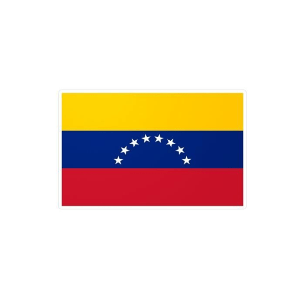 Klistermärke Venezuelas flagga 2,0x3,5cm i 1000 bitar