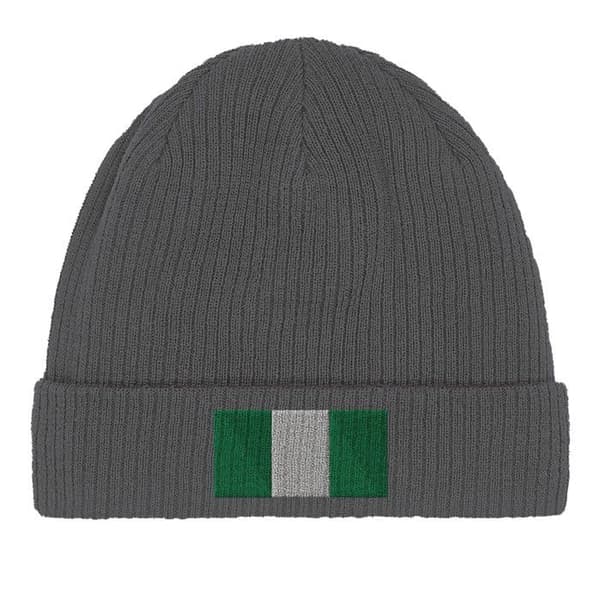 Bonnet Flag Nigeria i Grå Grå