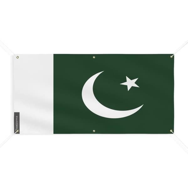Pakistanin lippu 6 silmukkaa 170x340cm polyesteriä