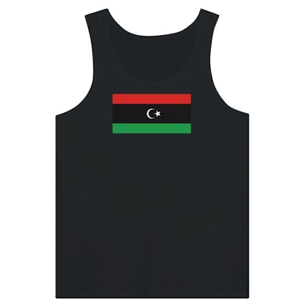 Libya Flag Tank Top i Sort Svart XXL