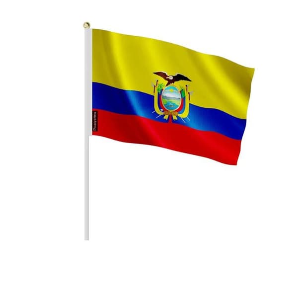 Flag - Mini - Ecuador - 20 x 30 cm - Polyester - Front/back Flerfärgad