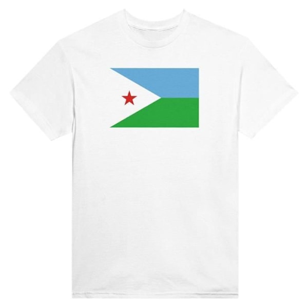 Djibouti Flag T-paita valkoisena Vit M