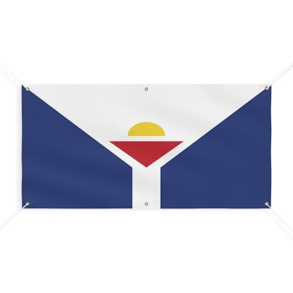 Bannerflag Saint-Martin (Franske Antiller) 6 Øjer 190x380cm i polyester