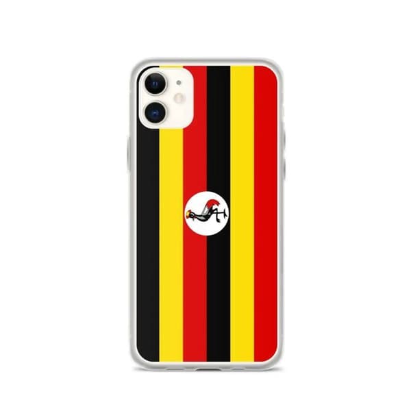 Coque til iPhone - PIXELFORMA - iPhone 11 - Ugandas flag - Slankt design - Blød Flerfärgad