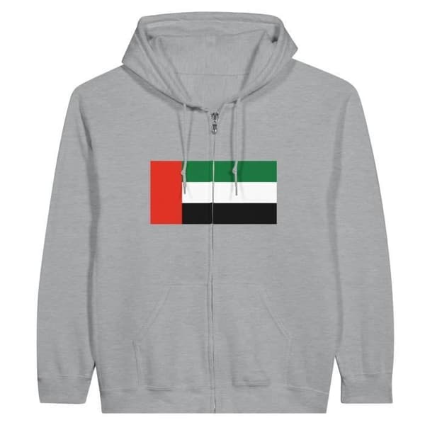 Hoodie - PIXELFORMA - Emiraternes Flag - Grå - Polyester-Bomuld - Optimal Komfort Grå XXXL