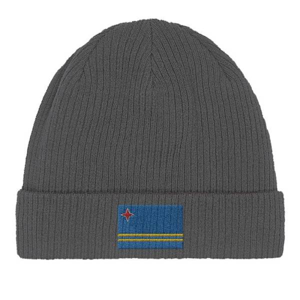 Bonnet Drapeau Aruba i Grå Grå