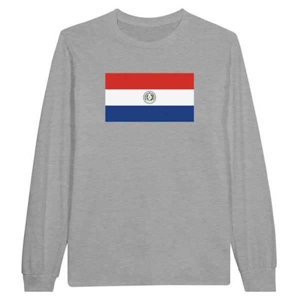 Paraguay Flag langærmet T-shirt i grå Grå jag