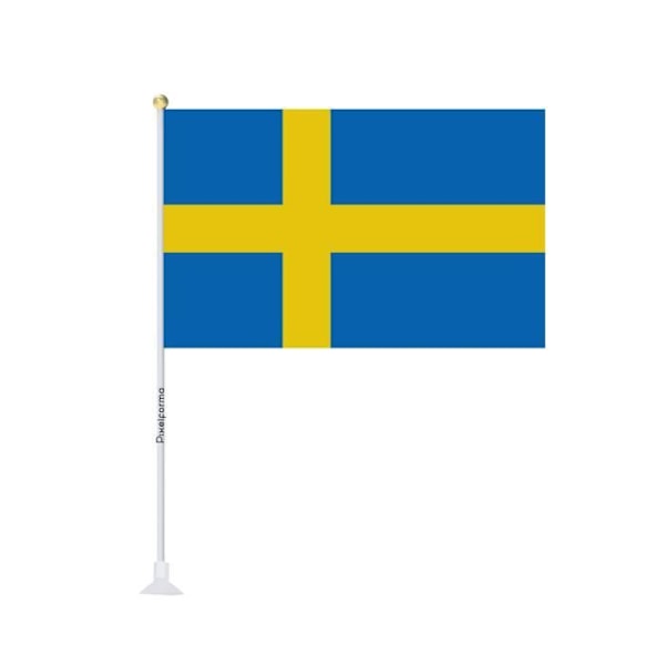 Miniflag sugekop Flag of Sweden 14x21cm i 1 stk