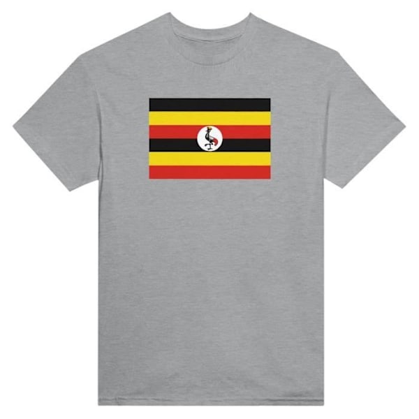 Uganda Flag T-shirt i grå farve Grå XXXL