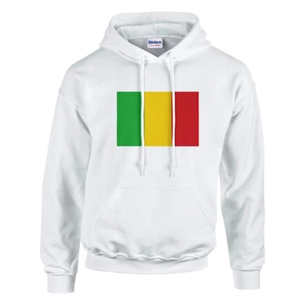 Mali Flag Hoodie i Vit Vit XXXXL