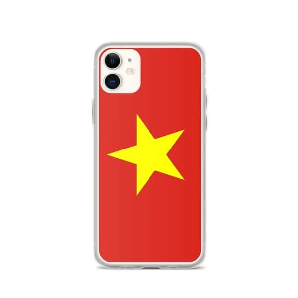 Coque til iPhone - PIXELFORMA - iPhone 11 - Vietnams Flag - Blødt silikone - Letvægtsdesign röd gul