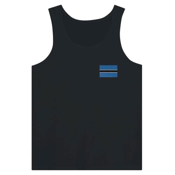 Botswana Flag Embroidery Tank Top i Sort Svart M