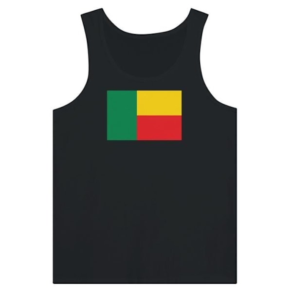 Benin Flag Tank Top i Sort Svart S