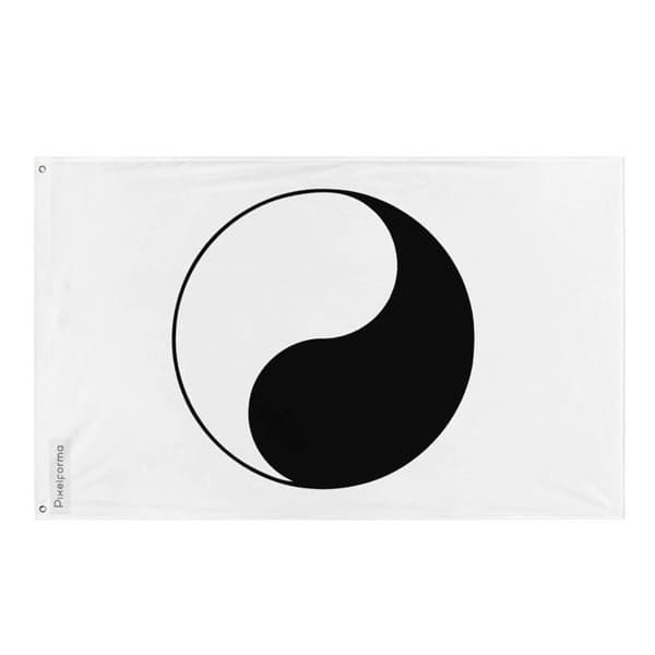 Flag - Multicolor - Yin and Yang - 120 x 180 cm - Polyester - Double-sided Flerfärgad