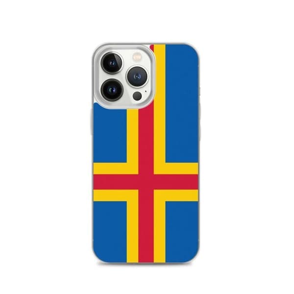 Coque - PIXELFORMA - iPhone 13 Pro - Ålandsflag - Fuld beskyttelse - Blødt silikone Ålands flagga