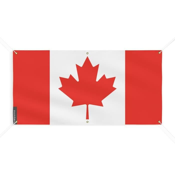 Banner - Canada - 60x120cm - Polyester - 6 Øjer - Digitaltryk