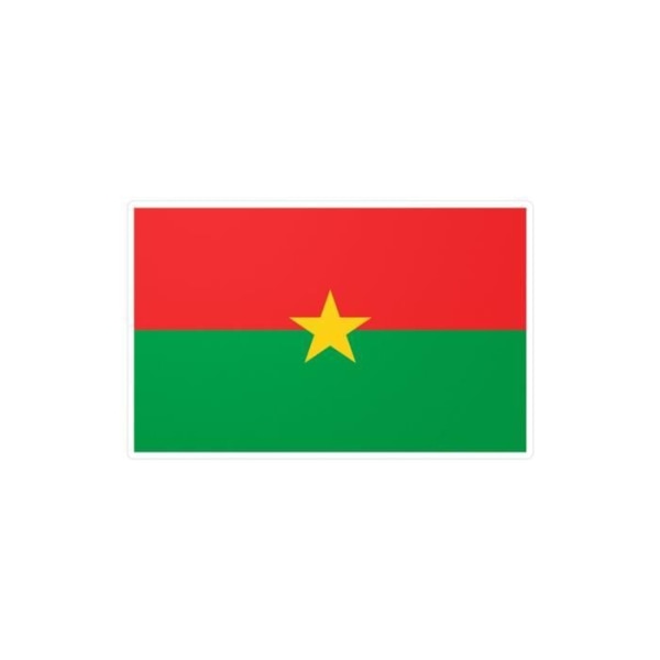 Dekal Burkina Fasos flagga 9,0x15,0cm i 1000 bitar