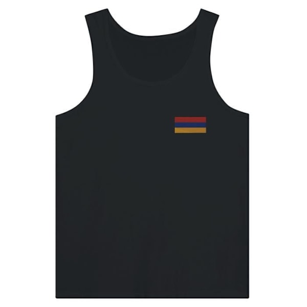 Armenia Flag Embroidery Tank Top i Svart Svart S