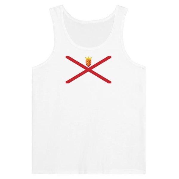 Jersey Flag Tank Top i hvid Vit XL