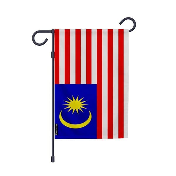 Flag - Malaysia - 32 x 47.5 cm - Polyester - Double-sided print - Multicolored Flerfärgad