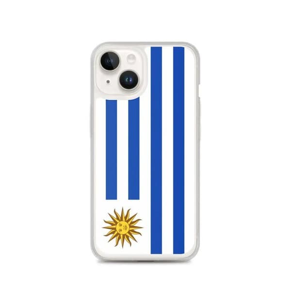 iPhone-cover - PIXELFORMA - iPhone 14 - Uruguay Flag - Blødt silicone - Lette design Blå