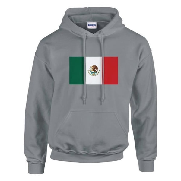 Mexico flagga hoodie i grått Grå XXXL