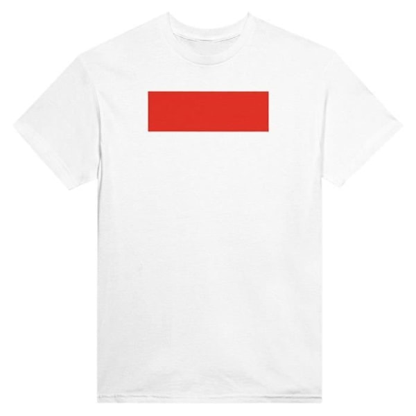 Indonesien Flag T-shirt i hvid farve Vit XXL