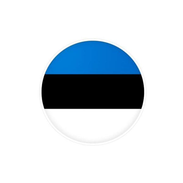 Pyöreä tarra Viron lippu 10 cm 1000 kappaletta