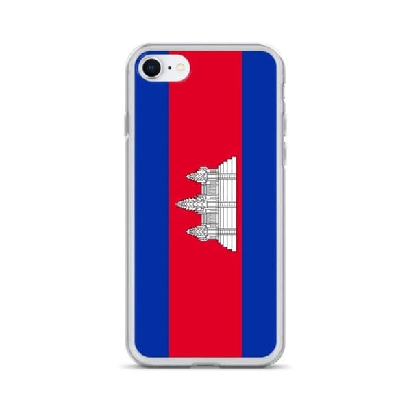 iPhone cover - PIXELFORMA - iPhone 6S - Cambodia Flag - Slankt design - Nem adgang röd blå