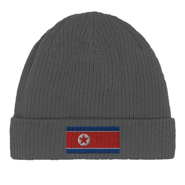 Hætteflag Nordkorea i Grå Grå