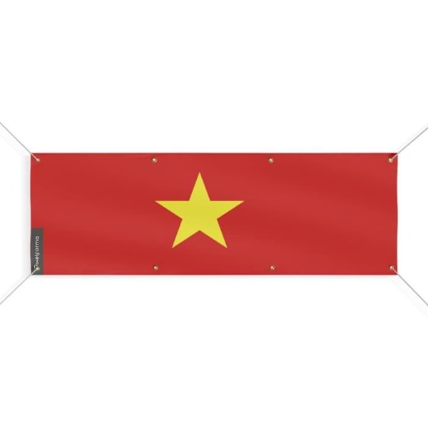 Vietnam Flag Banner 8 Øjer 80x240 cm