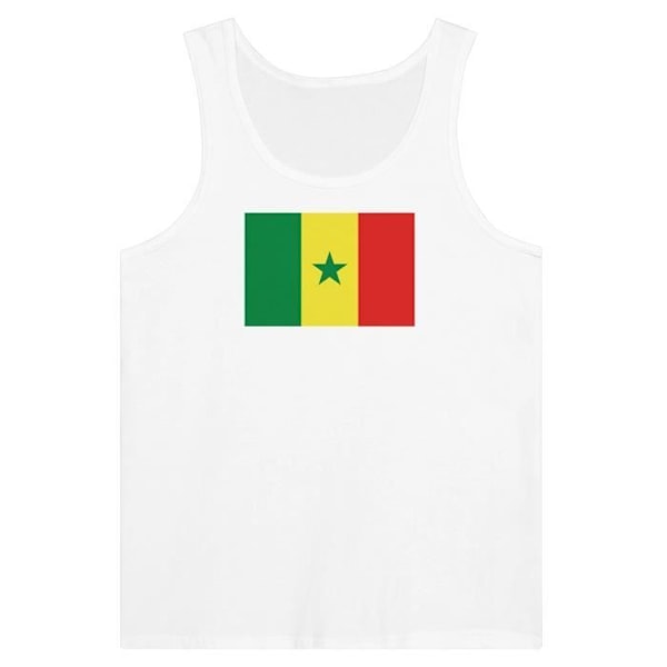 Senegal Flag Tank Top i hvid Vit XXL