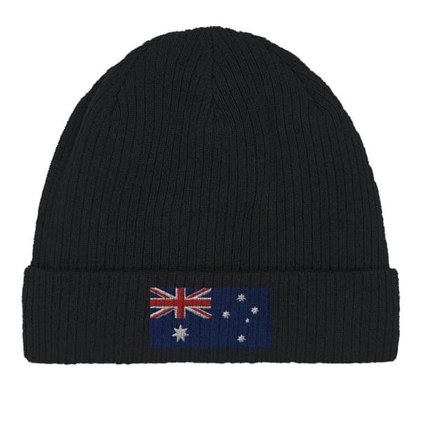 Bonnet Drapeau Australie i Sort Svart