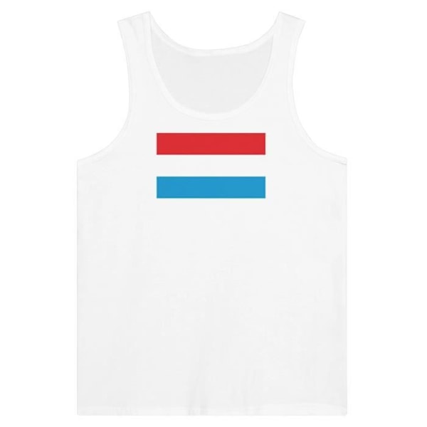 Luxembourg Flag Tank Top i hvid Vit XS