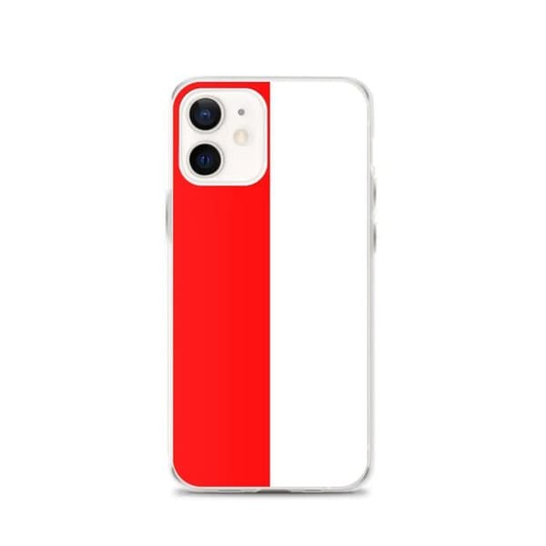 Coque til iPhone - PIXELFORMA - iPhone 12 - Indonesiens flag - Blødt silikone - Letvægtsdesign röd vit
