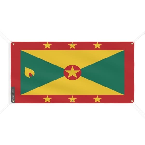 Grenada Flag Banner 6 silmukkaa 70x140cm polyesteriä