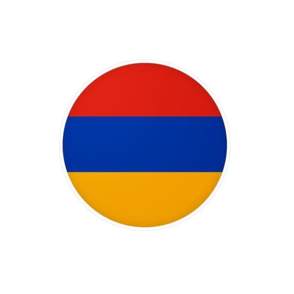Pyöreä tarra Armenian lippu 10 cm 1000 kappaletta