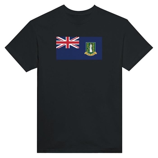 British Virgin Islands Flag T-shirt i sort farve Svart XXXL