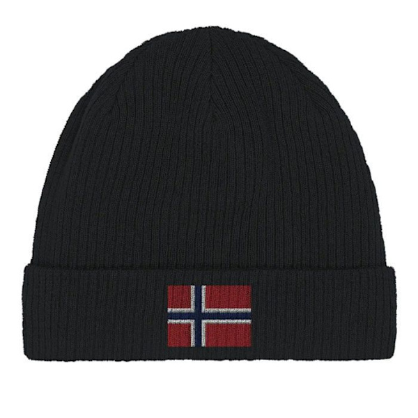 Bonnet Drapeau Norge i Sort Svart