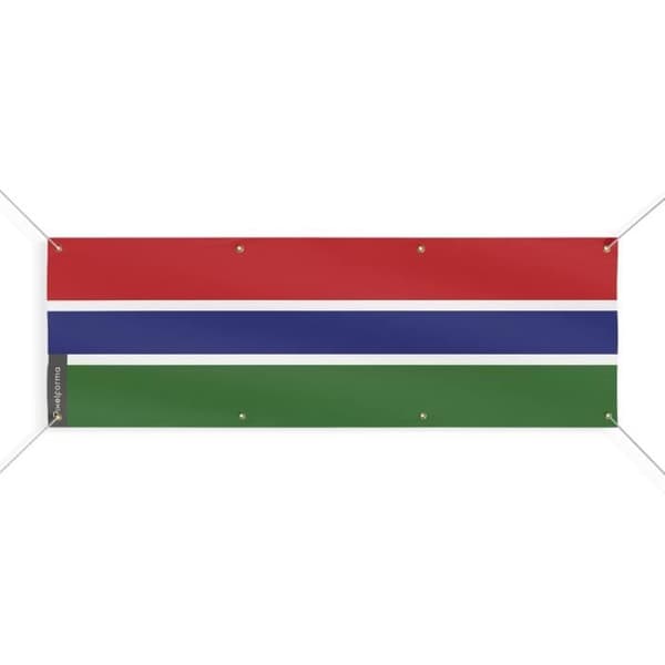 Gambian lippubanneri 8 silmukkaa 100x300 cm