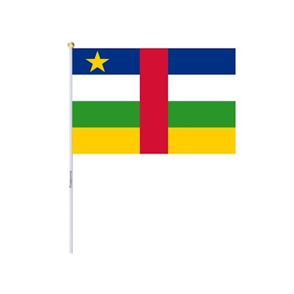 Den Centralafrikanske Republiks miniflag 20x30cm i polyester