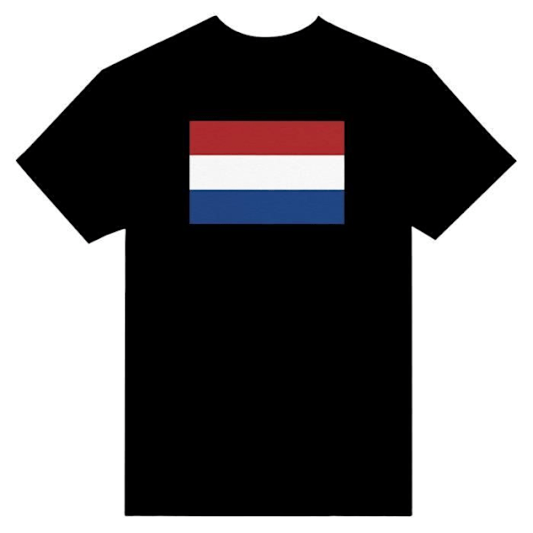 Holland Flag T-shirt i sort farve Svart S