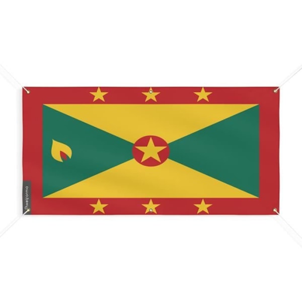 Grenada Flag Banner 6 Øjer 170x340cm i polyester