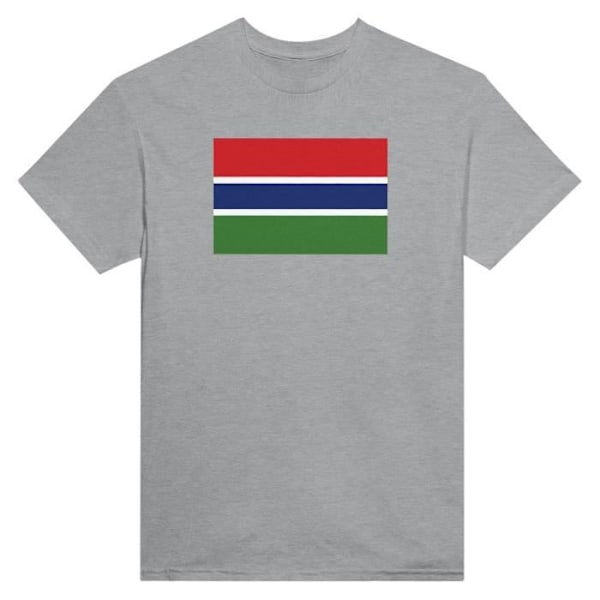 Gambia Flag T-shirt i grå farve Grå XXL