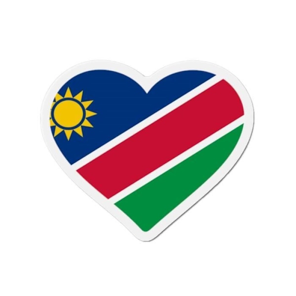 Namibia Flag Heart Magnet 50 stycken i 9cm