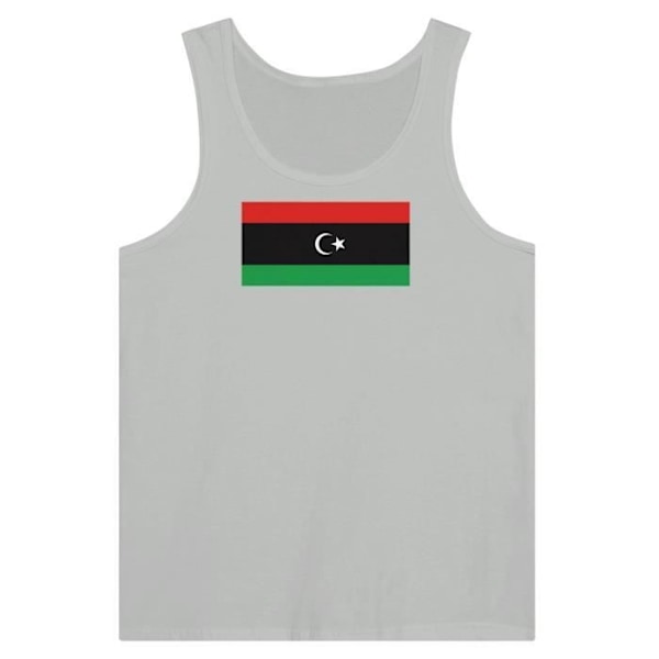 Libya Flag Linne i grått Grå XL