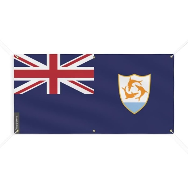 Banner Flag of Anguilla 6 eyelets 180x360cm i polyester