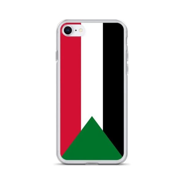 Coque - iPhone - Soudan flag - Fleksibel - Fuld beskyttelse - Blød silikone Sudans flagga