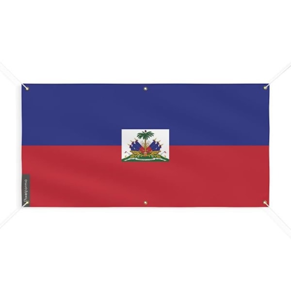 Banner Flag of Haiti 6 Øjer 200x400cm i polyester