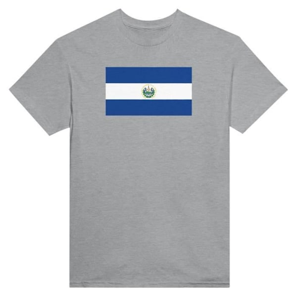 El Salvador Flag T-paita harmaalla värillä Grå XXXXXL